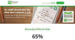 Desktop Screenshot of barnardos.simplygiving.com.au