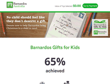 Tablet Screenshot of barnardos.simplygiving.com.au